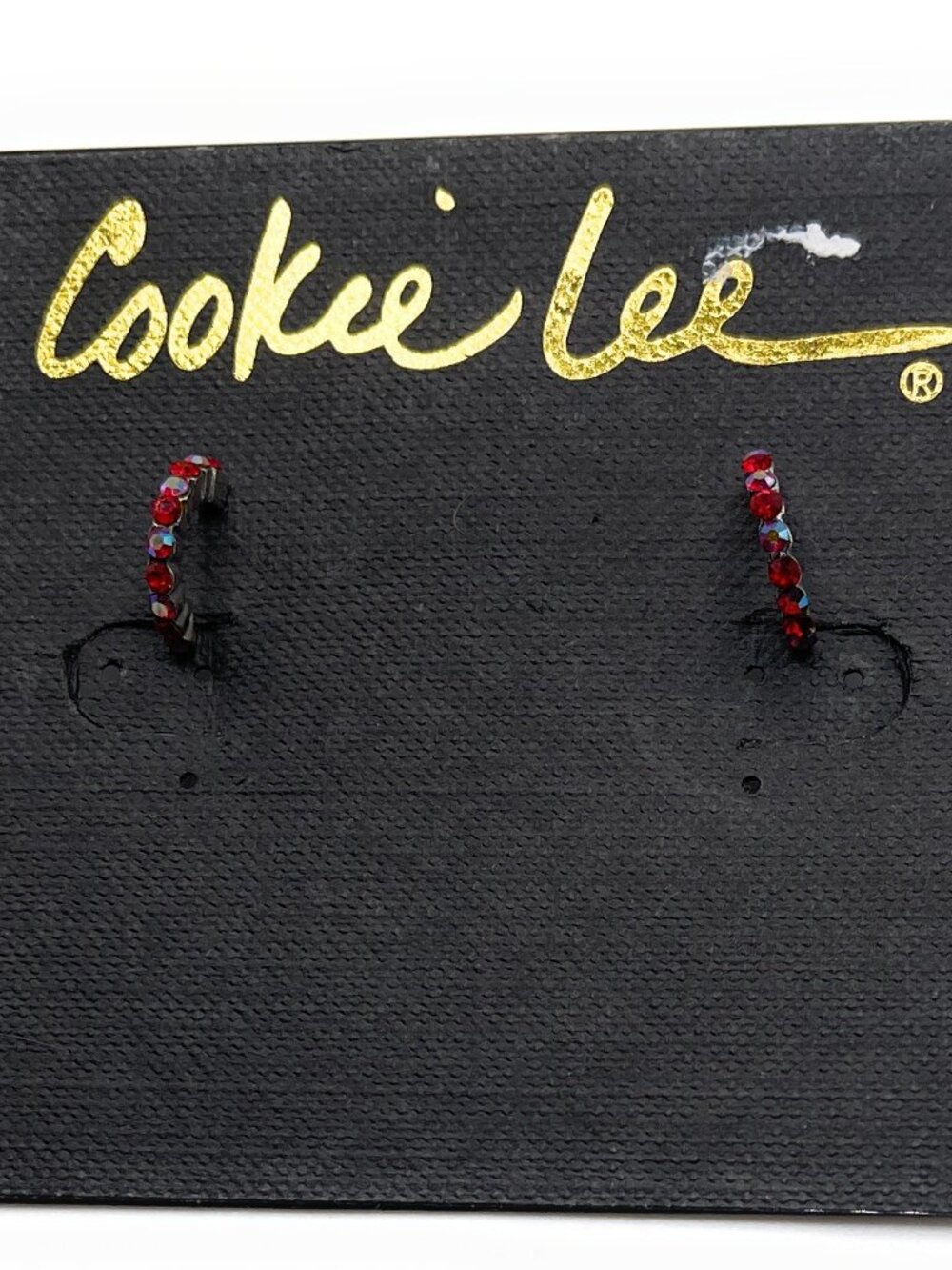 82166 Red Hoop Cookie Lee/ Vivi Earrings (d99)